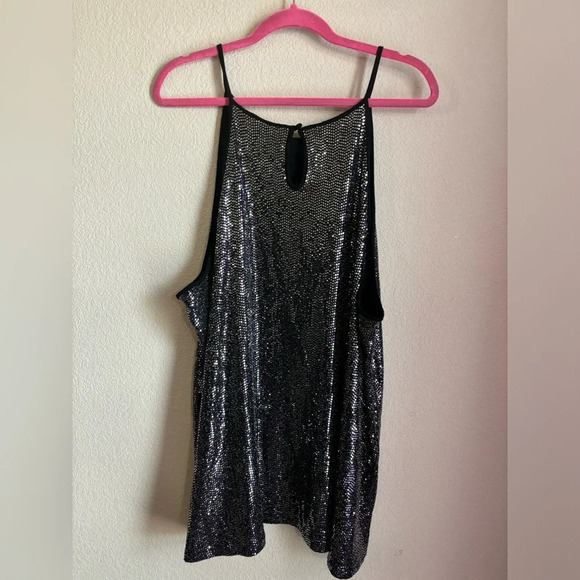 Torrid High Neck Metallic Sequin Tank 5 - Picture 8 of 9